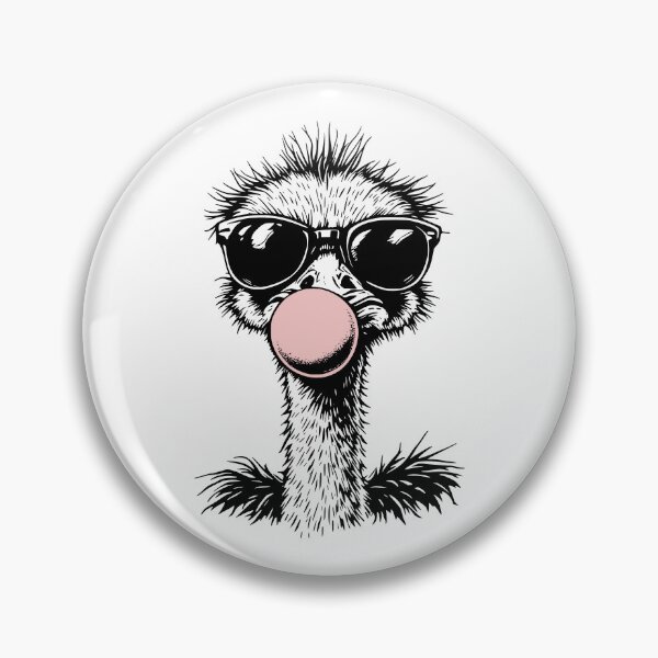 Item preview, Cool Ostrich Blowing Bubblegum designed and sold by YV Designs & Stuff.