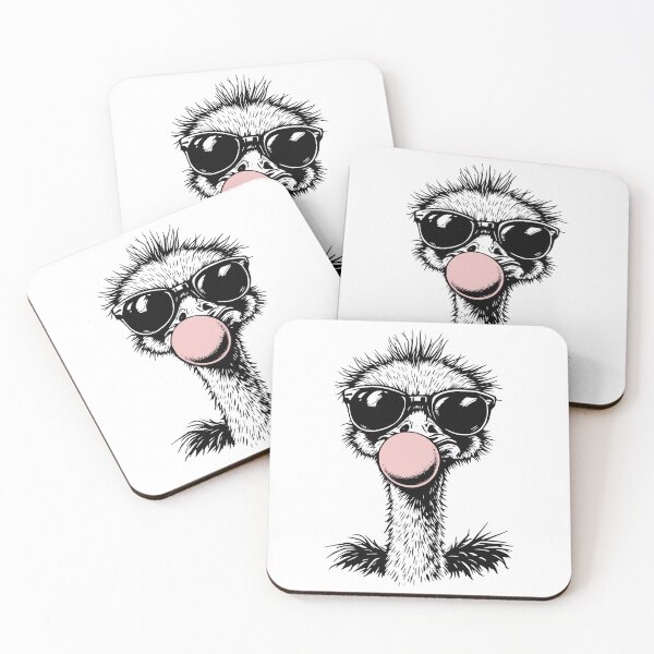 Item preview, Cool Ostrich Blowing Bubblegum designed and sold by YV Designs & Stuff.