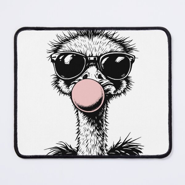 Item preview, Cool Ostrich Blowing Bubblegum designed and sold by YV Designs & Stuff.