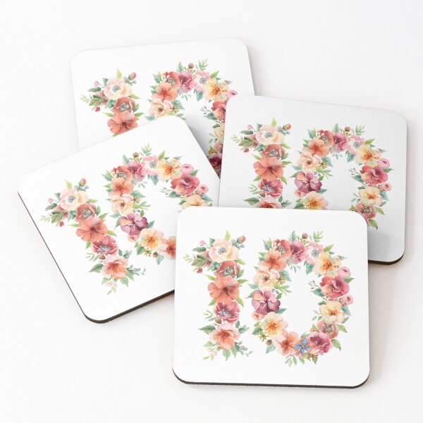 Item preview, 10th birthday flowers  watercolor designed and sold by uunaa.