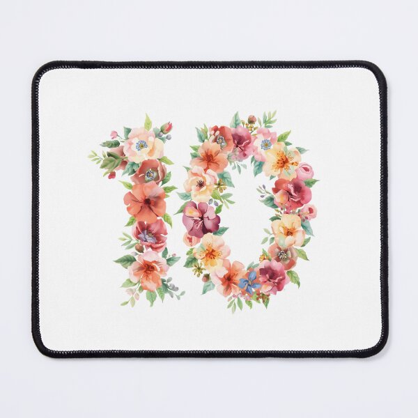 Item preview, 10th birthday flowers  watercolor designed and sold by uunaa.