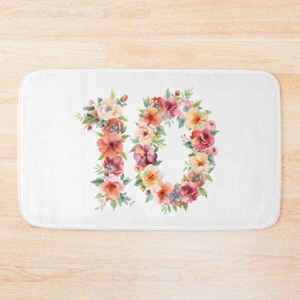 Item preview, 10th birthday flowers  watercolor designed and sold by uunaa.