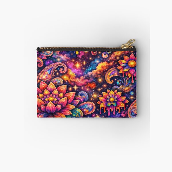 Item preview, Cosmic Psychedelic Floral Drip Art – Boho Galaxy Paisley Design designed and sold by 3free3street - Neon & Graffiti Digital Art.