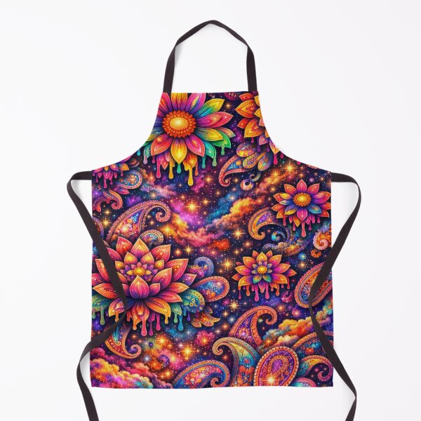 Item preview, Cosmic Psychedelic Floral Drip Art – Boho Galaxy Paisley Design designed and sold by 3free3street - Neon & Graffiti Digital Art.