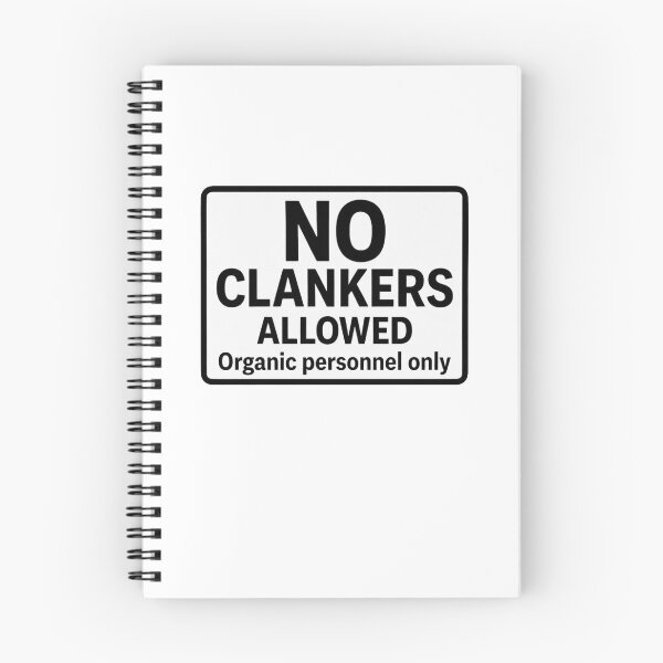 Item preview, funny no clankers allowed white sticker designed and sold by octozap.