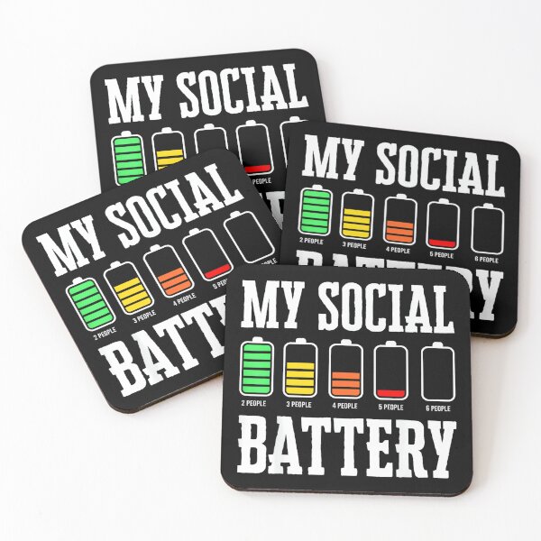 Item preview, Antisocial Funny Introverted Low Energy My Social Battery designed and sold by JohnVBurks.