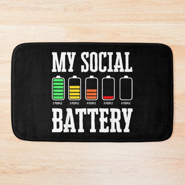 Item preview, Antisocial Funny Introverted Low Energy My Social Battery designed and sold by JohnVBurks.