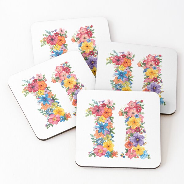 Item preview, 11th birthday flowers  watercolor designed and sold by uunaa.