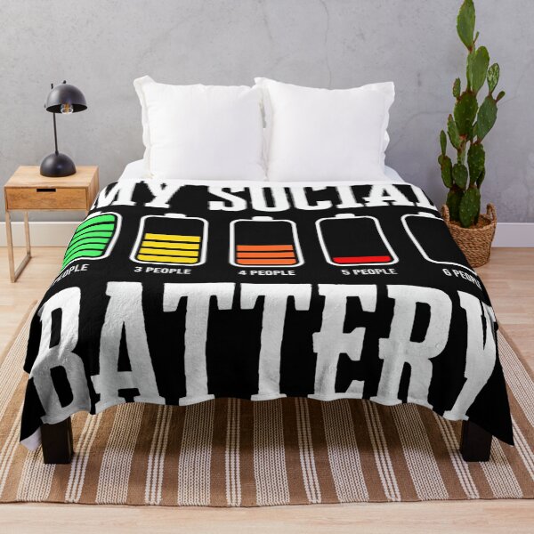 Item preview, Antisocial Funny Introverted Low Energy My Social Battery designed and sold by JohnVBurks.