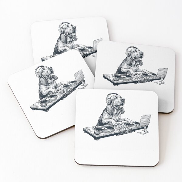 Item preview, Vintage Retro Bloodhound DJ Dog Mom Dad Music Lover designed and sold by TerryConnells.