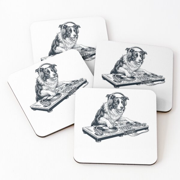 Item preview, Vintage Retro Border Collie DJ Dog Mom Dad Music Lover designed and sold by TerryConnells.