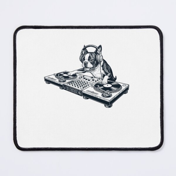 Item preview, Vintage Retro Boston Terrier DJ Dog Mom Dad Music Lover designed and sold by TerryConnells.
