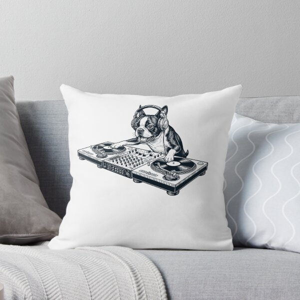 Item preview, Vintage Retro Boston Terrier DJ Dog Mom Dad Music Lover designed and sold by TerryConnells.