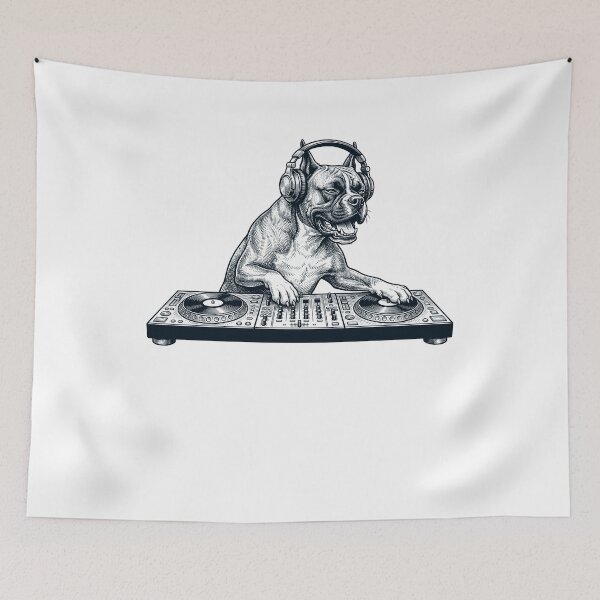 Item preview, Vintage Retro Boxer Dog DJ Dog Mom Dad Music Lover designed and sold by TerryConnells.
