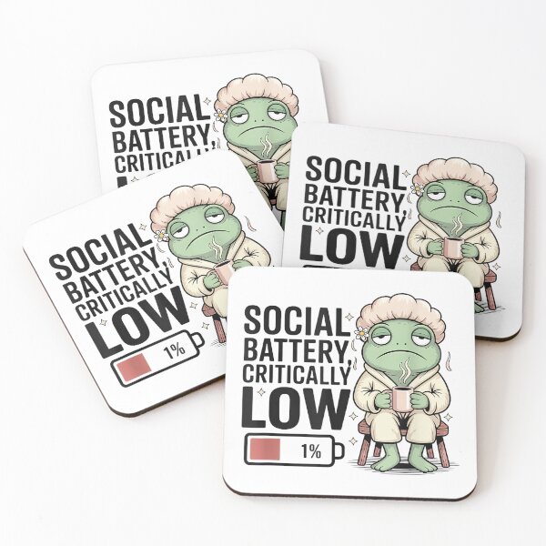 Item preview, Funny Social Battery Critically Low Frog Introvert designed and sold by JohnVBurks.