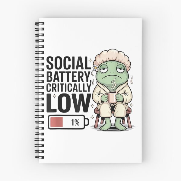 Item preview, Funny Social Battery Critically Low Frog Introvert designed and sold by JohnVBurks.