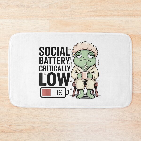 Item preview, Funny Social Battery Critically Low Frog Introvert designed and sold by JohnVBurks.