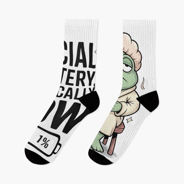 Item preview, Funny Social Battery Critically Low Frog Introvert designed and sold by JohnVBurks.