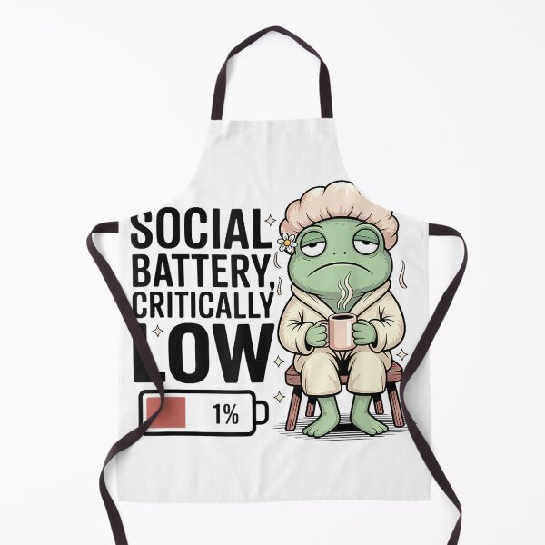 Item preview, Funny Social Battery Critically Low Frog Introvert designed and sold by JohnVBurks.