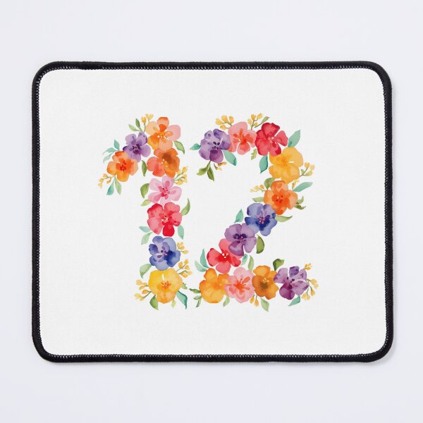 Item preview, 12th birthday flowers  watercolor designed and sold by uunaa.