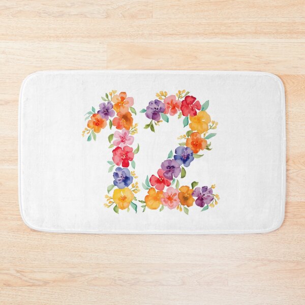Item preview, 12th birthday flowers  watercolor designed and sold by uunaa.