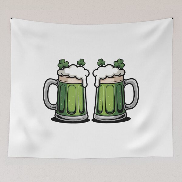 Item preview, St Patricks Day Drinking Irish Shamrock Green Beer Mug designed and sold by Formatage.