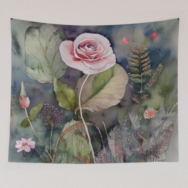 Item preview, A delicate watercolor rose bouquet in soft colors for elegant modern art lovers. designed and sold by FotoworldEdel.