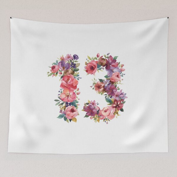 Item preview, 13th birthday flowers  watercolor designed and sold by uunaa.
