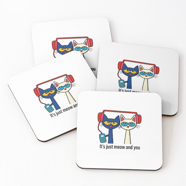 Item preview, It’s Just Meow and You — Cute Retro Cats Sharing Headphones Illustration designed and sold by Colorful-Garden.