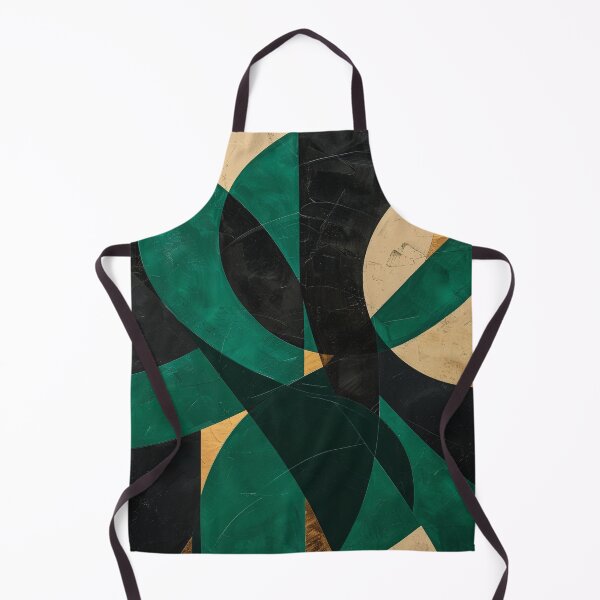 Item preview, Emerald Geometry Wall Art – Abstract Design in Green, Black, and Gold designed and sold by CosmicGlyph.