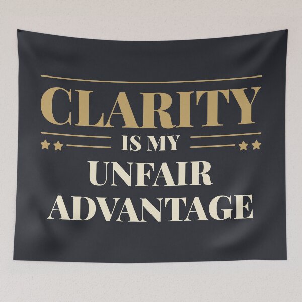 Item preview, Clarity is my unfair advantage - Light typography designed and sold by Revextyr.