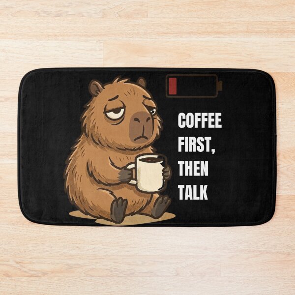 Item preview, Coffee First Then Talk Capybara Shirt Funny Low Battery Mood Design designed and sold by The-Mood-Lab.
