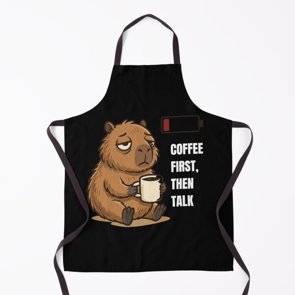 Item preview, Coffee First Then Talk Capybara Shirt Funny Low Battery Mood Design designed and sold by The-Mood-Lab.