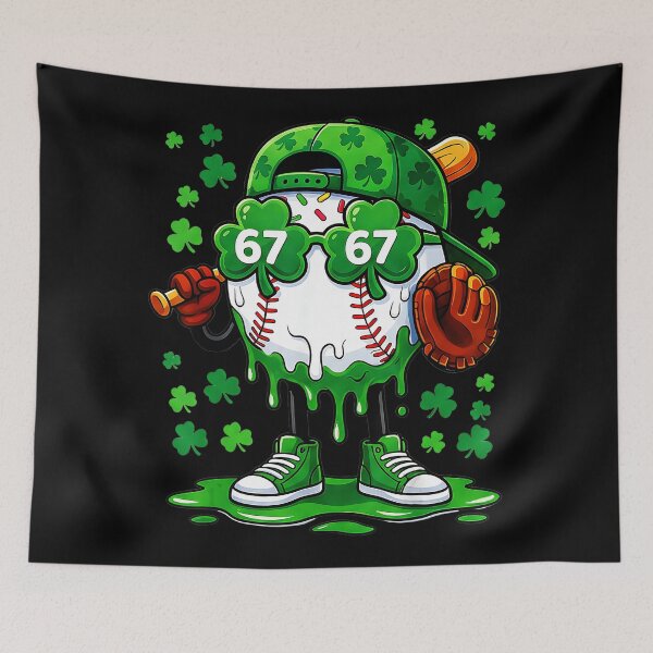Item preview, 67 Baseball Drip Shamrock Funny St Patricks Style designed and sold by miaa-artistshop.