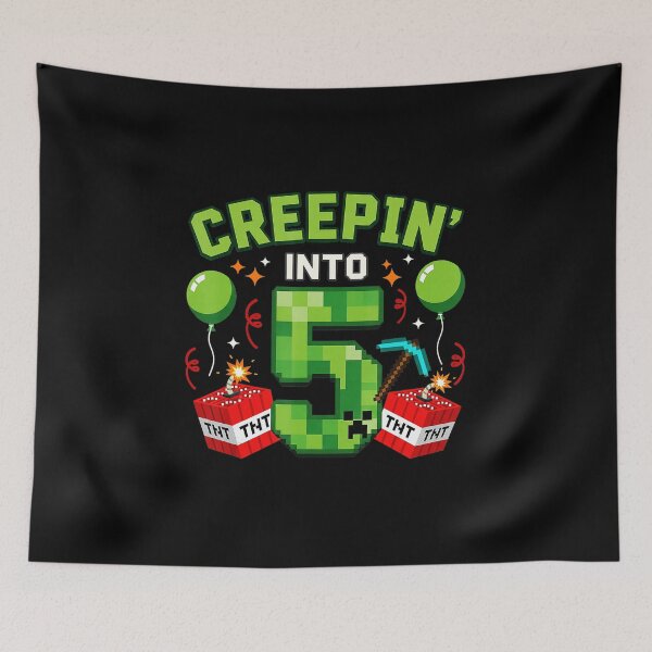 Item preview, Creepin Into 5 Pixel Gamer Birthday designed and sold by FGTV2021.