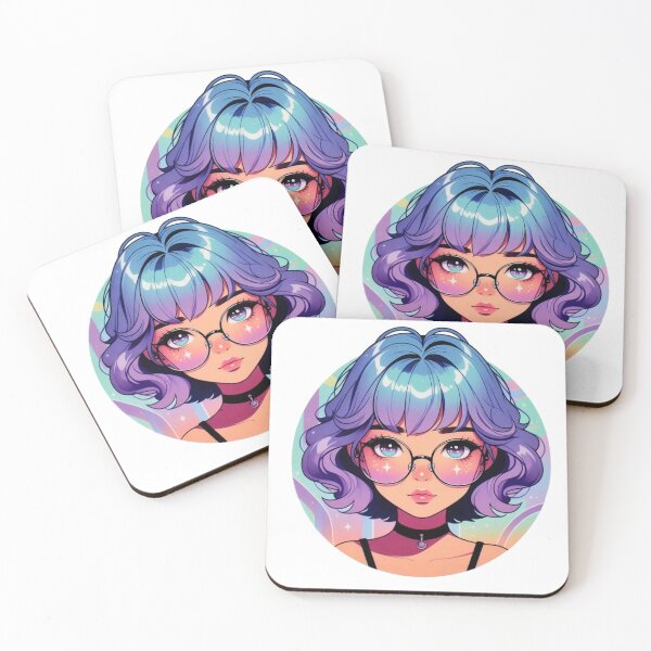 Item preview, Mysterious Girl on Retro Arcade Carpet Pattern designed and sold by octozap.