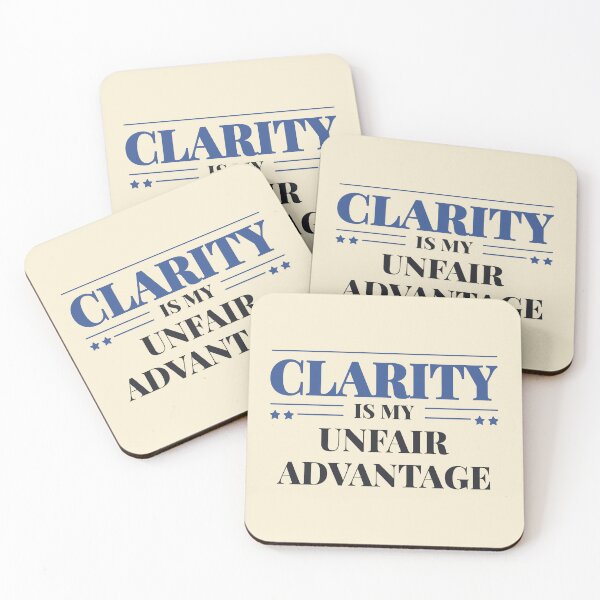 Item preview, Clarity is my unfair advantage - Dark typography designed and sold by Revextyr.