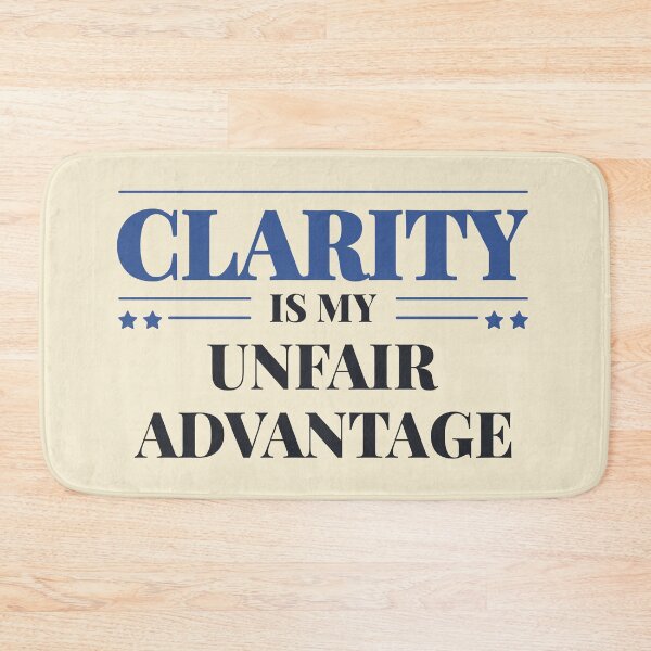 Item preview, Clarity is my unfair advantage - Dark typography designed and sold by Revextyr.