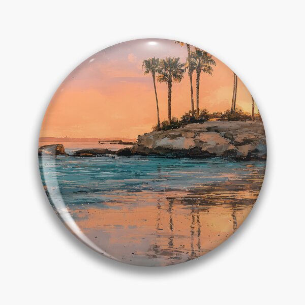 Item preview, Laguna Beach Sunset Golden Sand California Coastal Scene designed and sold by daila70.