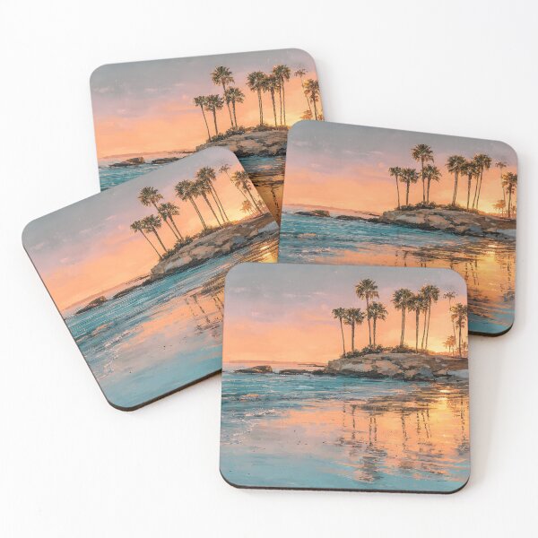 Item preview, Laguna Beach Sunset Golden Sand California Coastal Scene designed and sold by daila70.