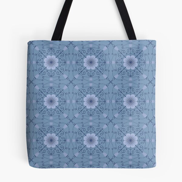 Item preview, Blue floral abstract pattern designed and sold by lovelypatterns.