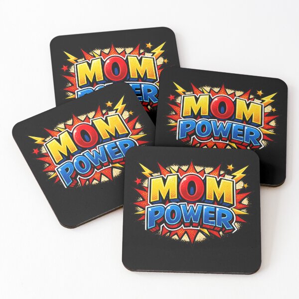 Item preview, Mom Power - Comic Book Superhero Typography designed and sold by MKreative Studio.