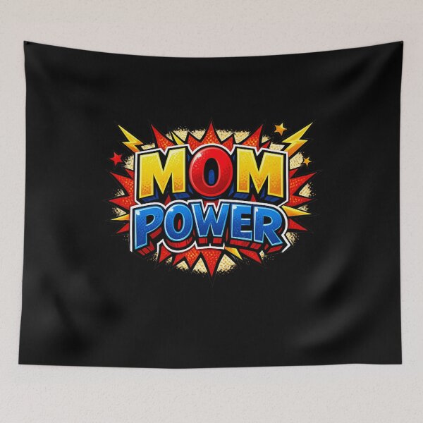 Item preview, Mom Power - Comic Book Superhero Typography designed and sold by MKreative Studio.