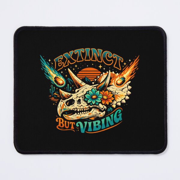 Item preview, Extinct but Vibing Skeletal Triceratops Retro Aesthetic designed and sold by SplashTastic.
