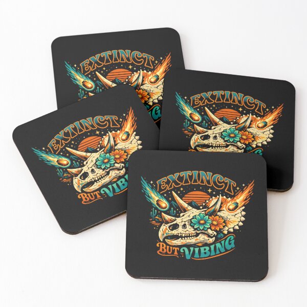Item preview, Extinct but Vibing Skeletal Triceratops Retro Aesthetic designed and sold by SplashTastic.