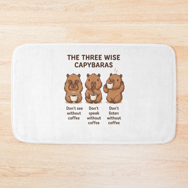 Item preview, Three Wise Capybaras Coffee Shirt Funny Don’t Speak See Listen Without Coffee designed and sold by The-Mood-Lab.