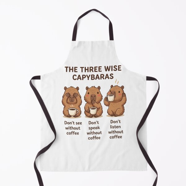 Item preview, Three Wise Capybaras Coffee Shirt Funny Don’t Speak See Listen Without Coffee designed and sold by The-Mood-Lab.