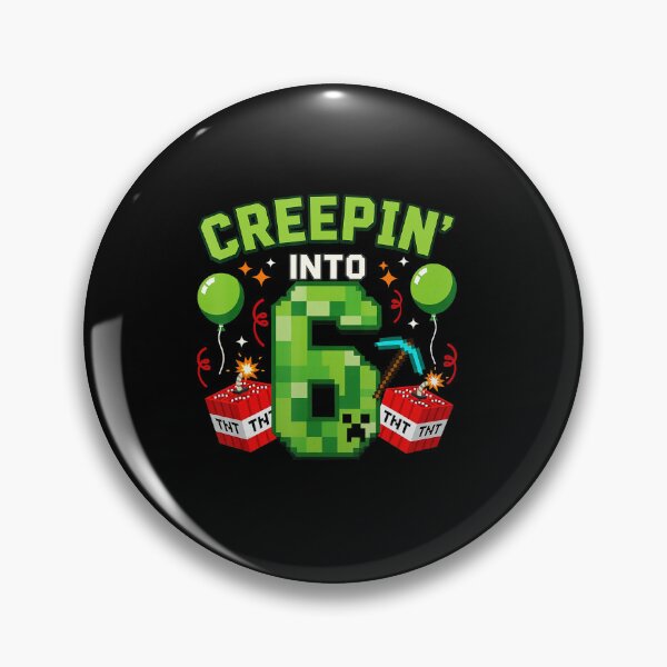 Item preview, Creepin Into 6 Gamer Birthday Pixel Funny  designed and sold by FGTV2021.