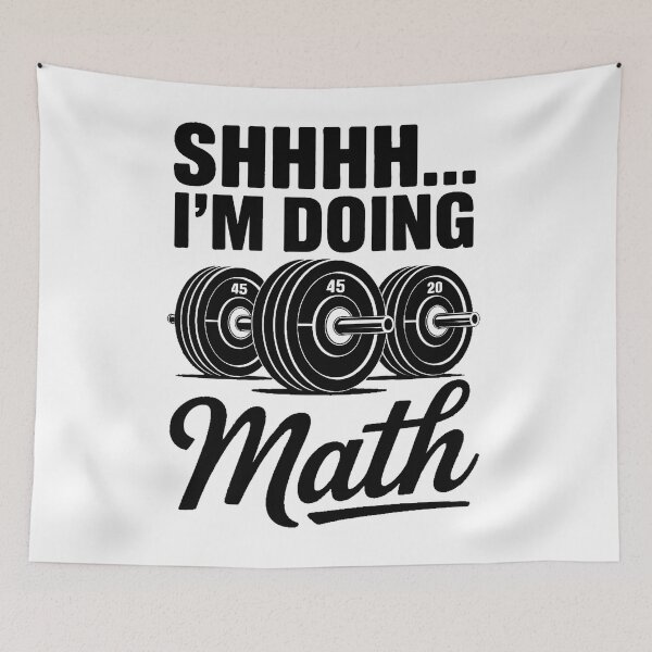 Item preview, Weightlifting Pun Shhh I'm Doing Math Workout Weightlifter designed and sold by Formatage.