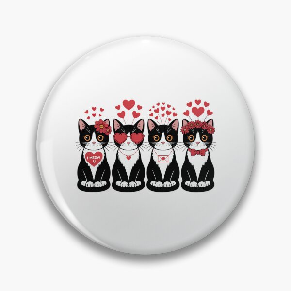Item preview, Tuxedo Cat Hearts Valentines Day Cat Lovers designed and sold by Formatage.